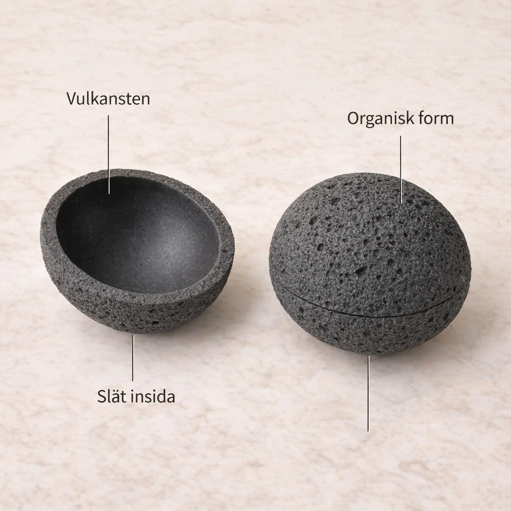 Vulkansten Tallrik för Servering - infographic view