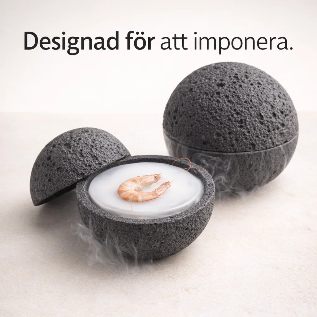 Vulkansten Tallrik för Servering - studio view